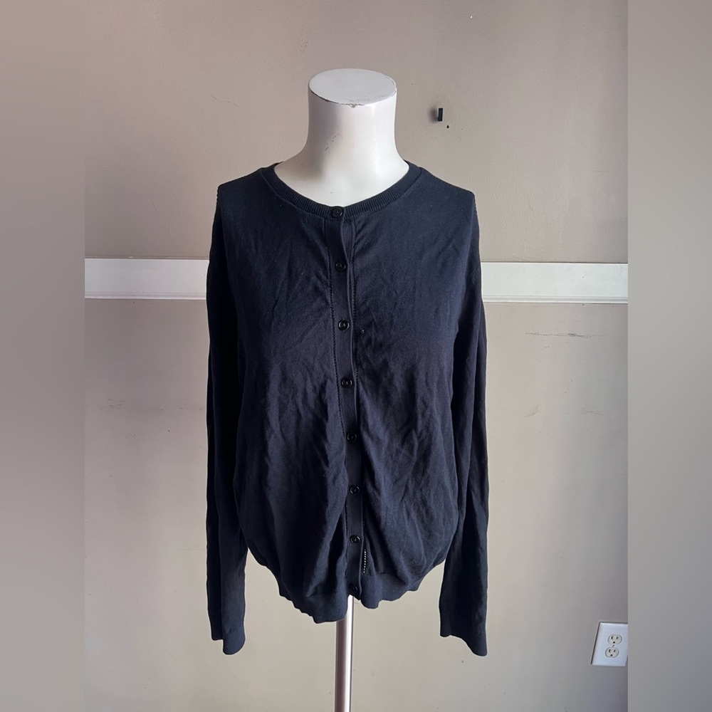 GAP Black Knit Button Cardigan NWT
